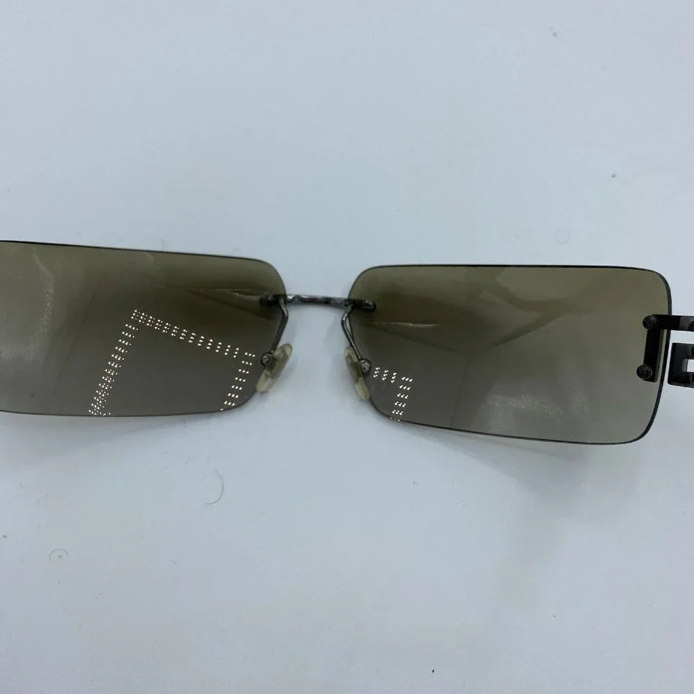 Versace Rimless Sunglasses Vintage Tortoiseshell Diamante MOD 2017-B 1001/13 y2k - Picture 6 of 16